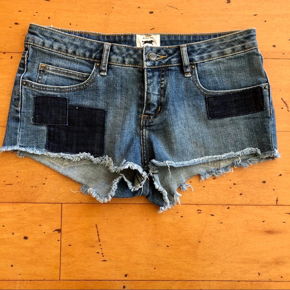 Obey Propaganda Jean Denim Shorts Patches 27